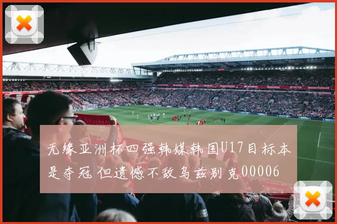 无缘亚洲杯四强韩媒韩国U17目标本是夺冠 但遗憾不敌乌兹别克0000644